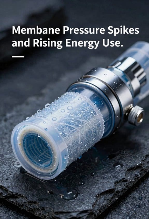 membrane clogging increases energy use