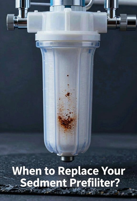 replace sediment filter regularly