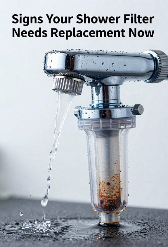 shower filter replacement warning signs